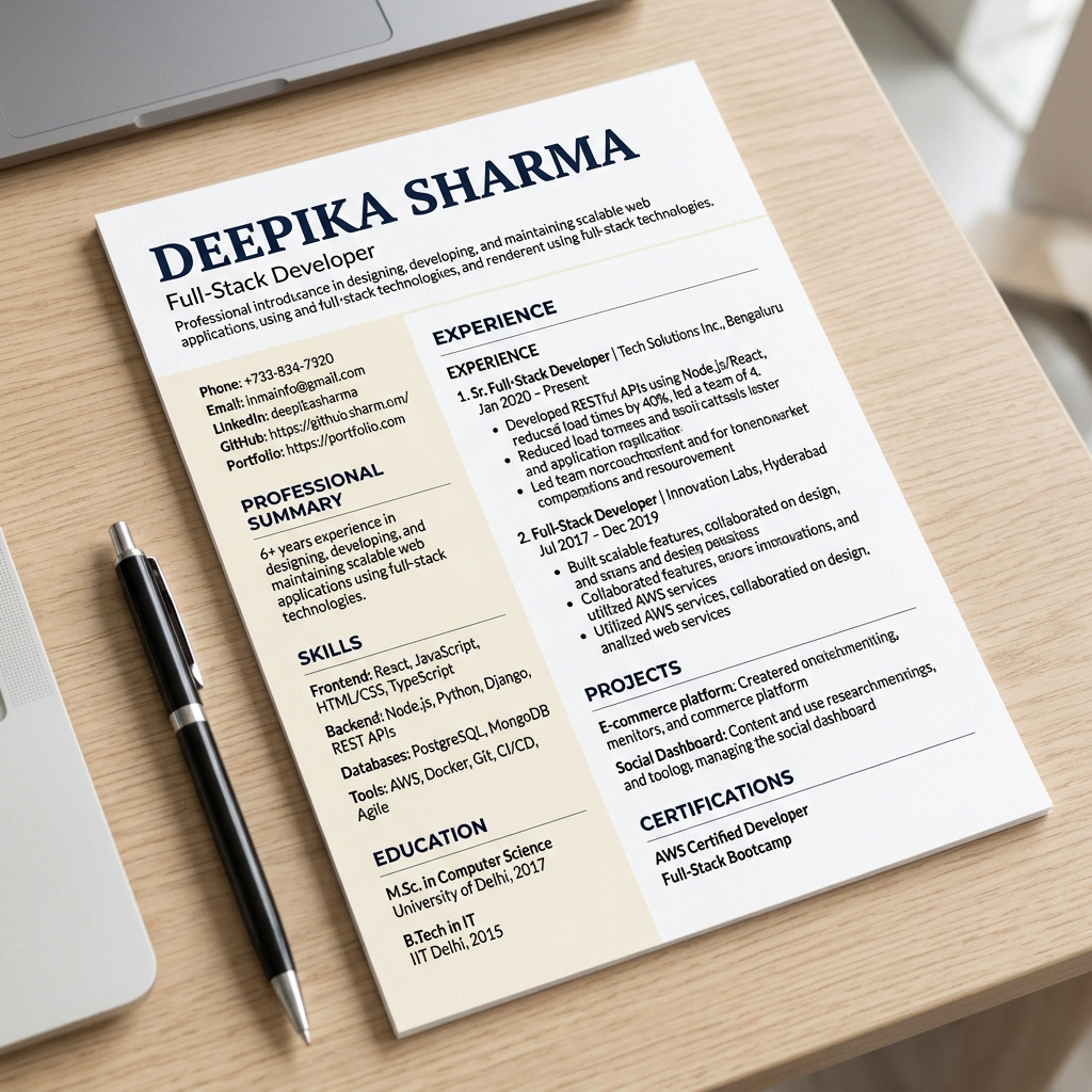 Modern Two Column Template
